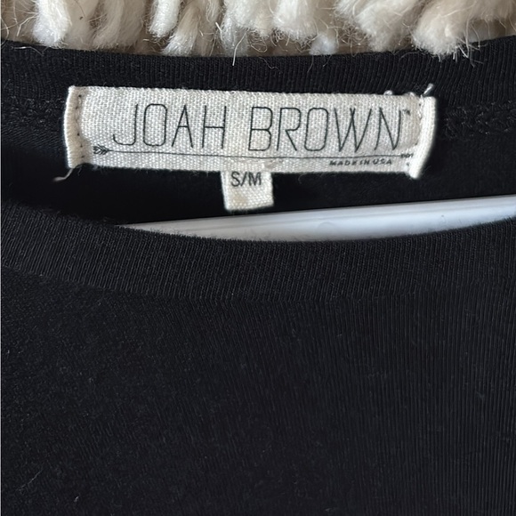Joah Brown High Low Long Sleeve Top Black Small Medium - Picture 3 of 5